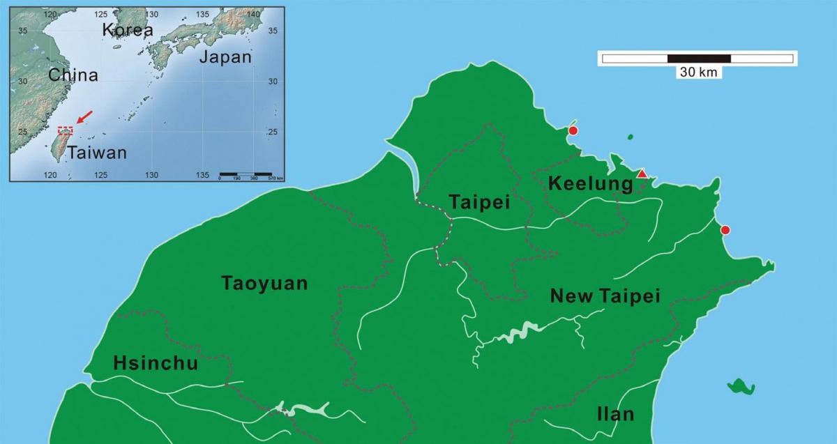 noord-Taiwan kaart