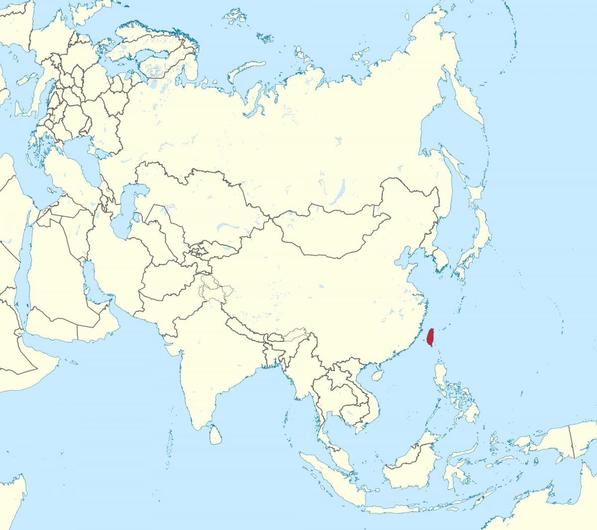 Taiwan kaart in asië