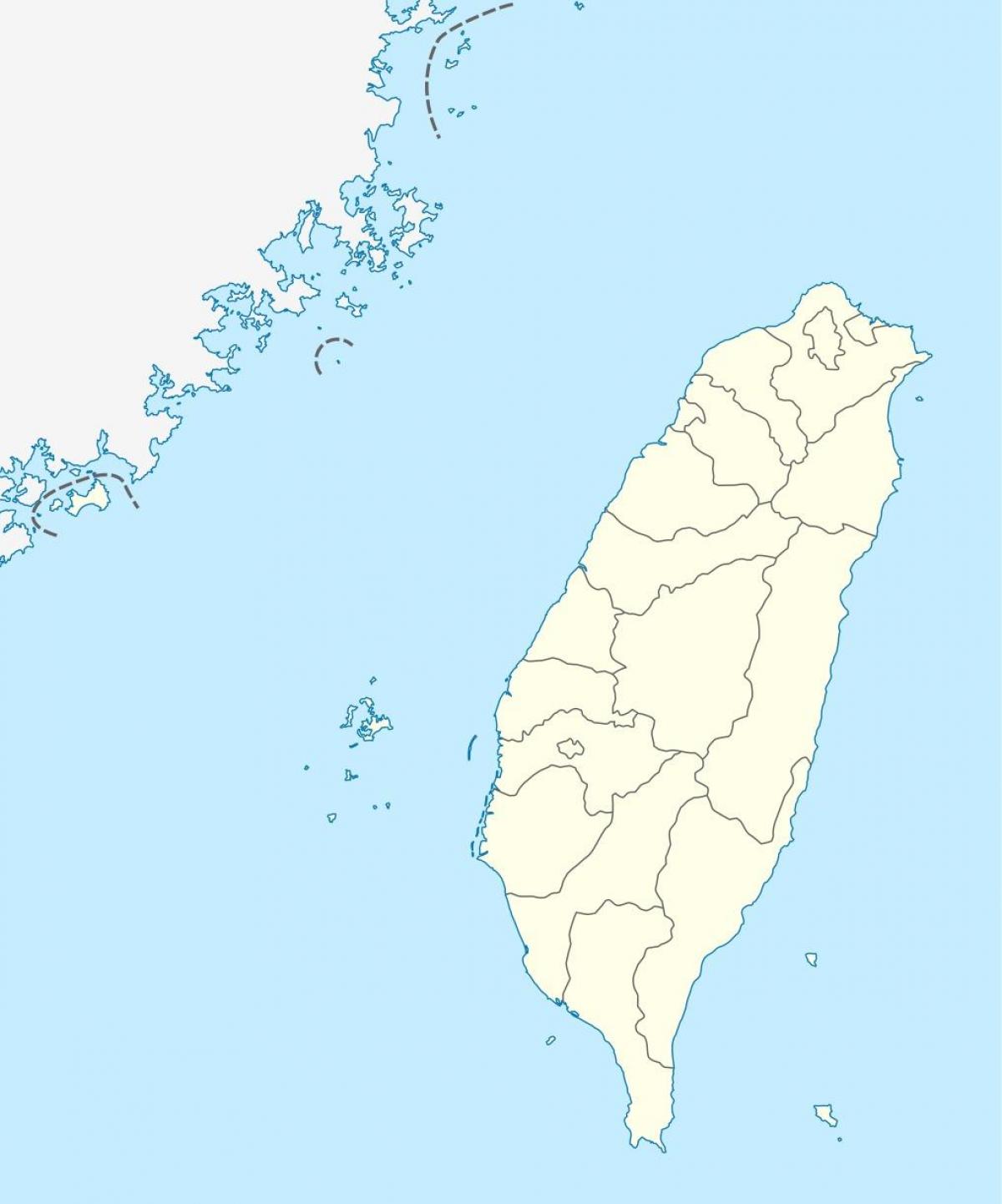 Kaart van Taiwan vector