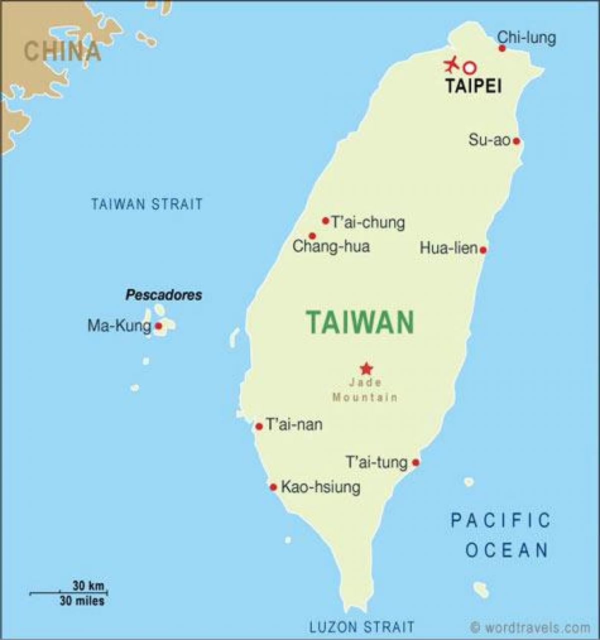 Taiwan taoyuan internasionale lughawe kaart