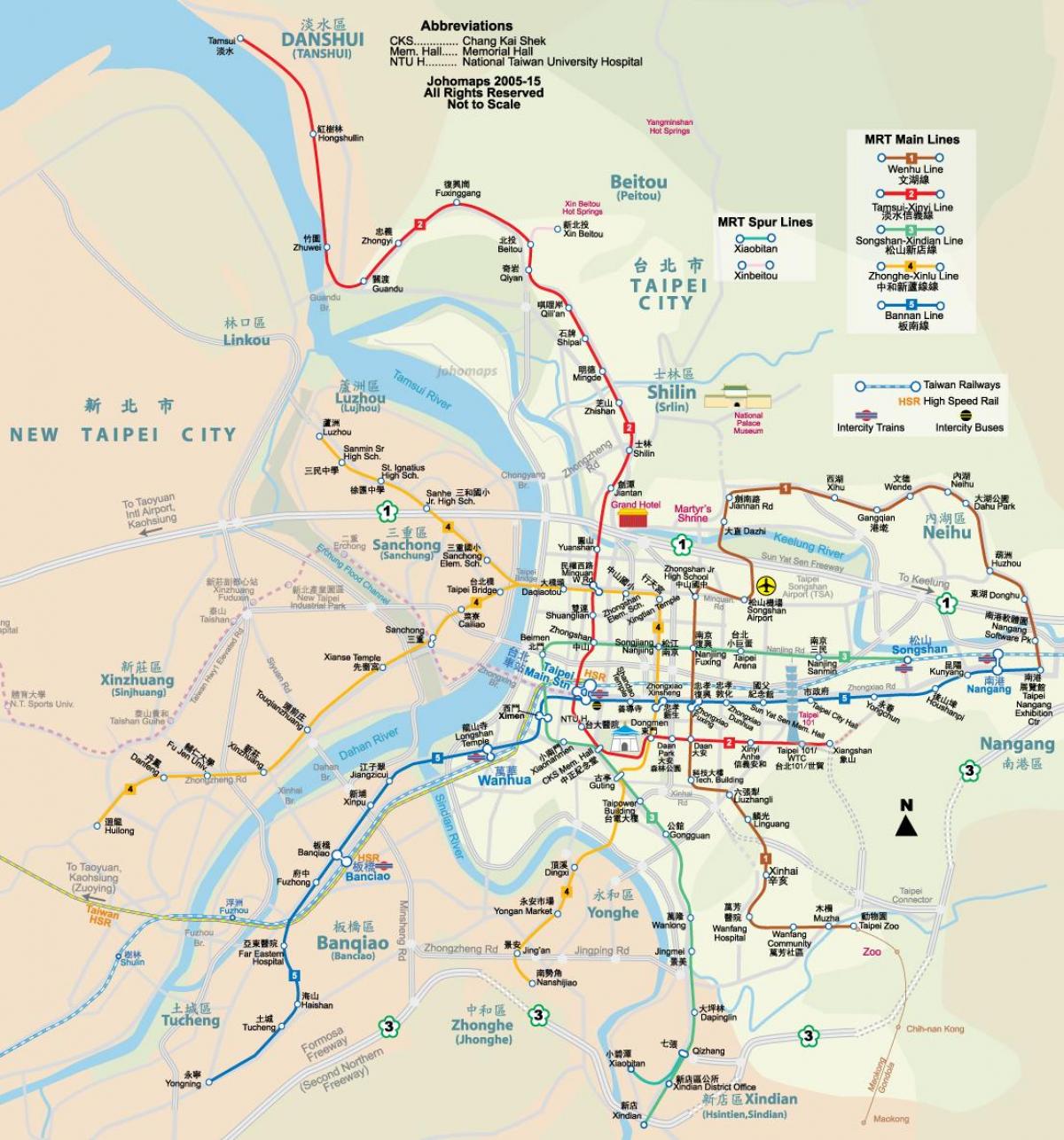 metro kaart Taiwan