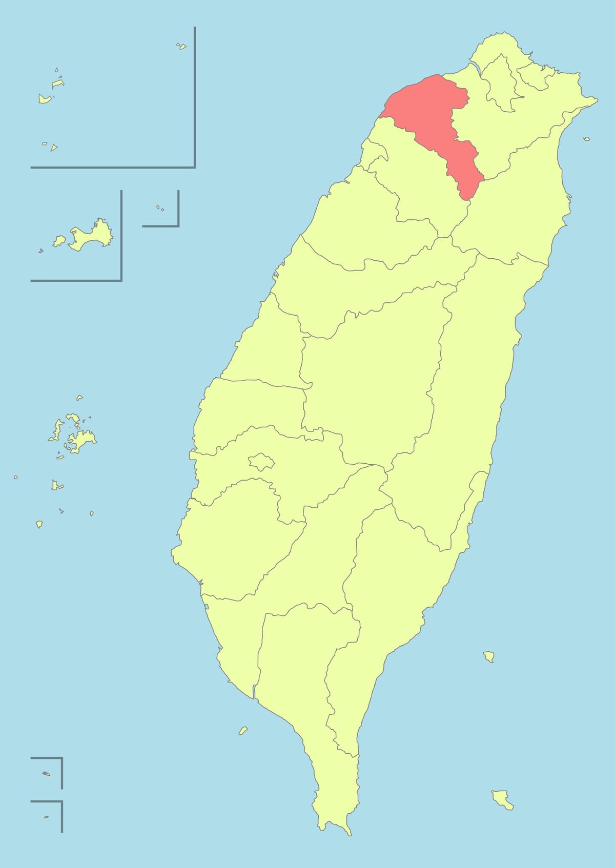 Taiwan kaart taoyuan