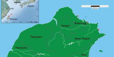 Noord-Taiwan kaart