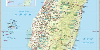 Kaart van Taiwan aantrekkingskrag
