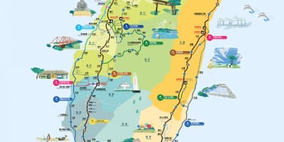 Fietsry rondom Taiwan road biking kaart