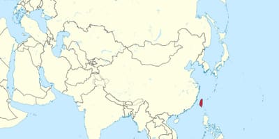 Taiwan kaart in asië