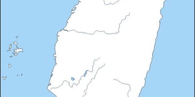 Kaart van Taiwan uiteensetting