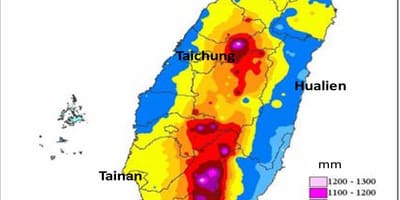 Kaart van Taiwan klimaat