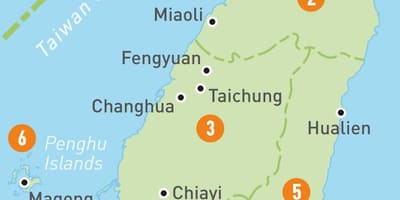 Kaart van Taiwan land