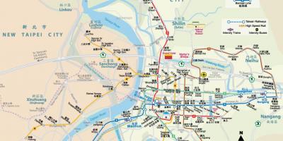 Kaart van Taiwan metro