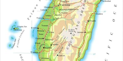 Kaart van Taiwan rivier