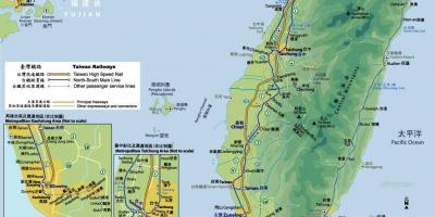 Taiwan spoorweg-trein kaart